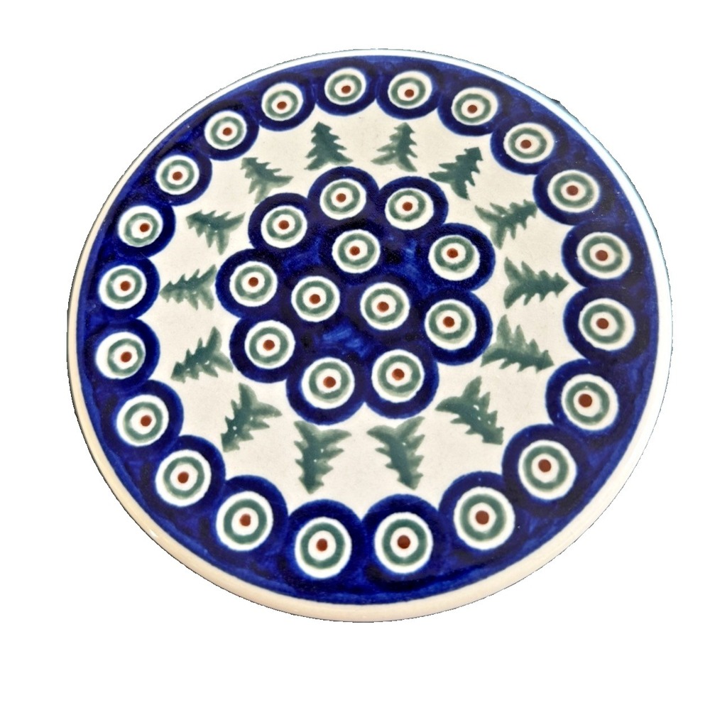 VTG HANDMADE Polish Pottery Plate 6.5" Zaklady Boleslawiec  Poland